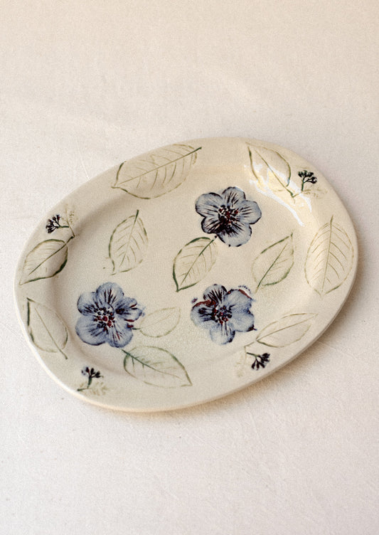 Perennial Florals Ceramic Tray