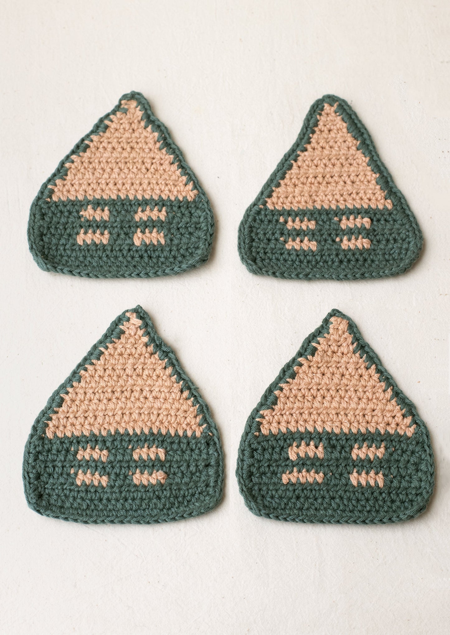 House Crocheted Coaster Set