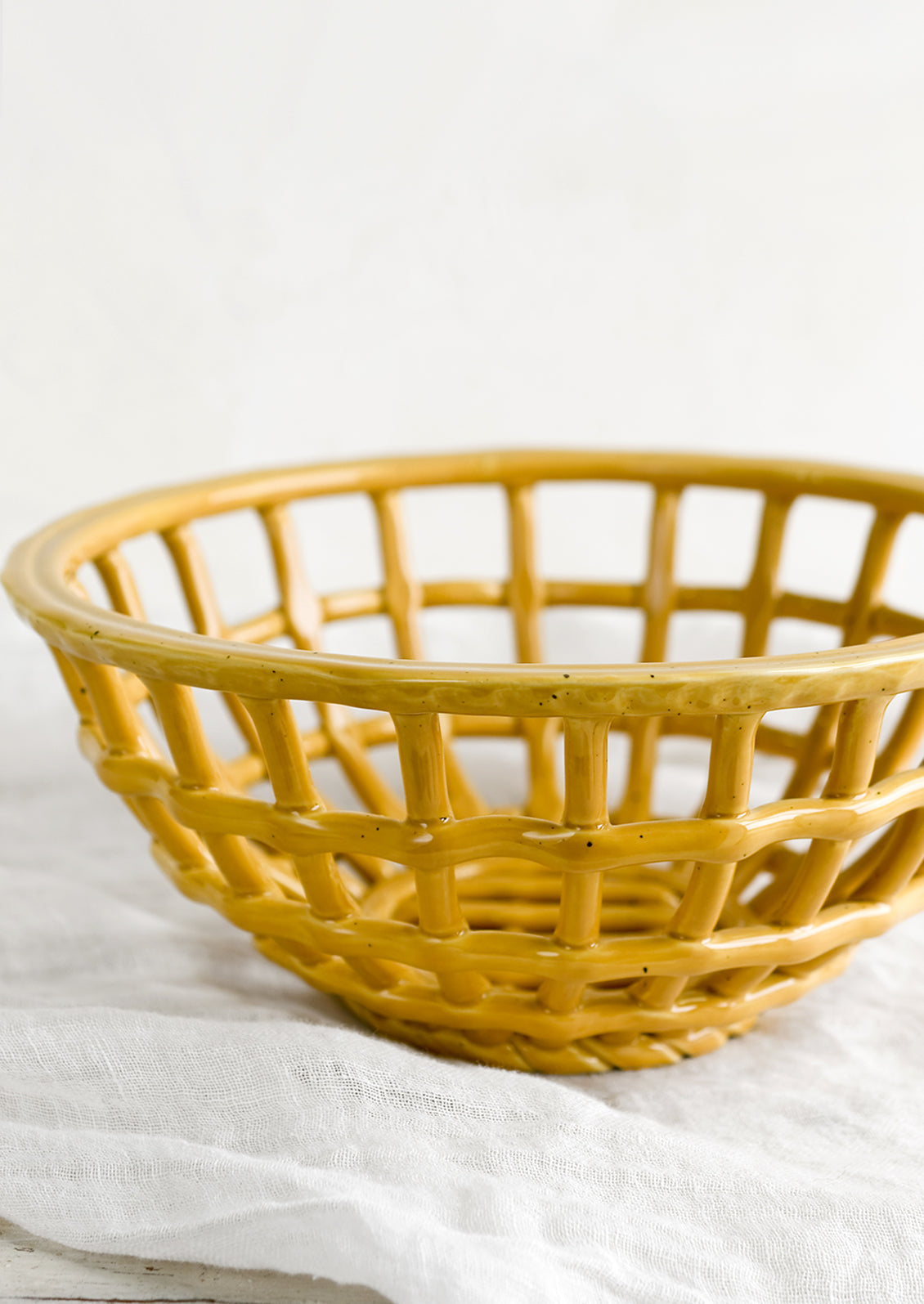 Basketweave Ceramic Bowl