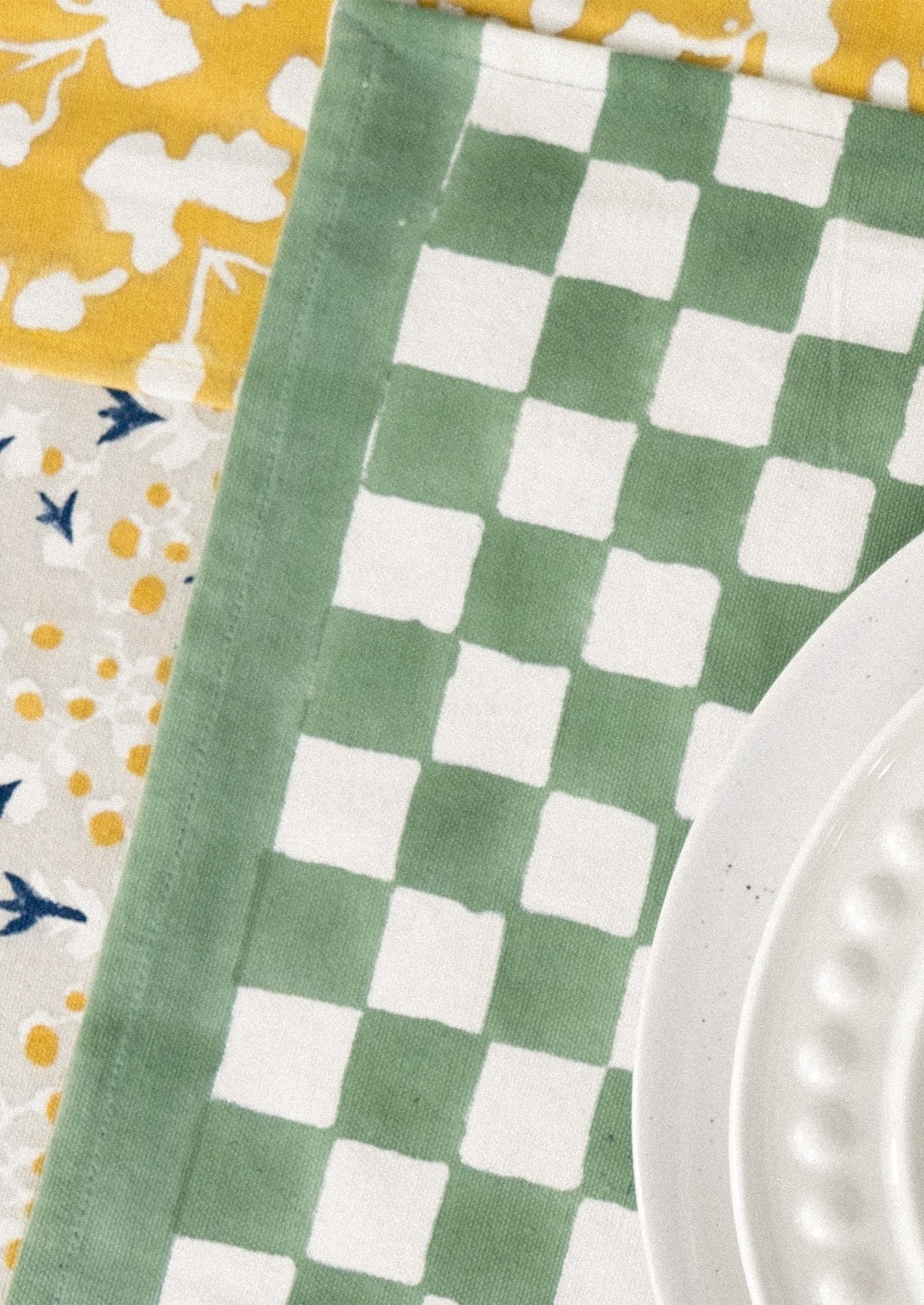 Checkered Block Print Placemat