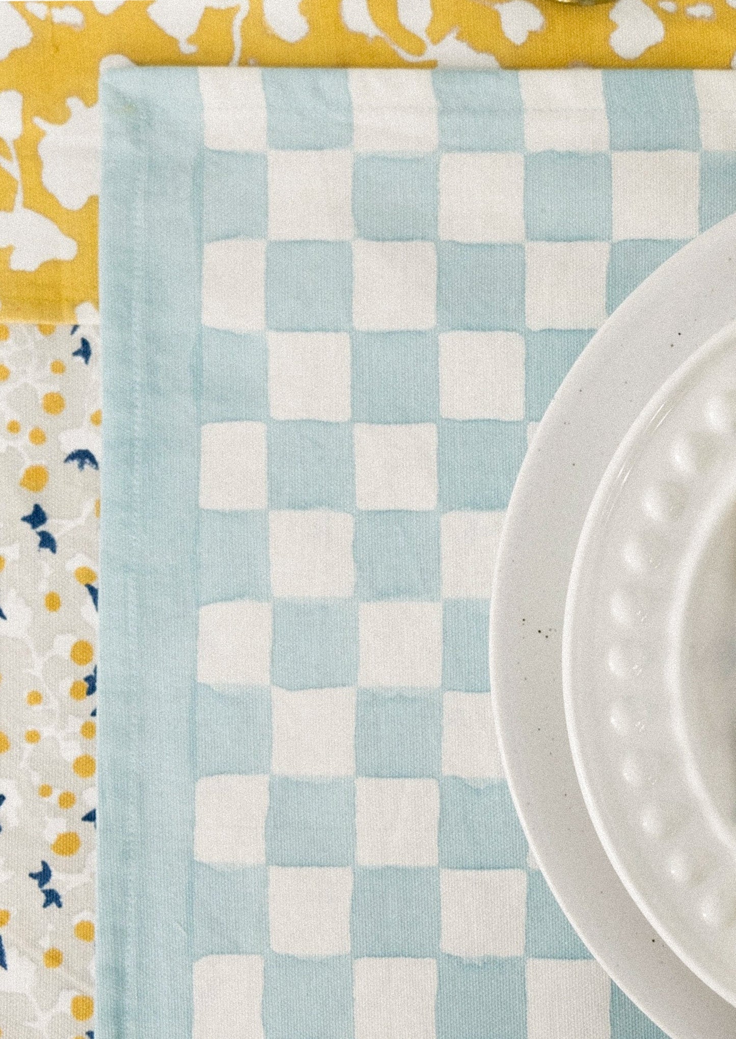 Checkered Block Print Placemat