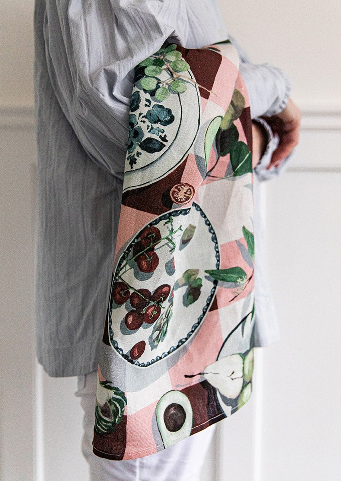 Picnic Print Linen Tea Towel