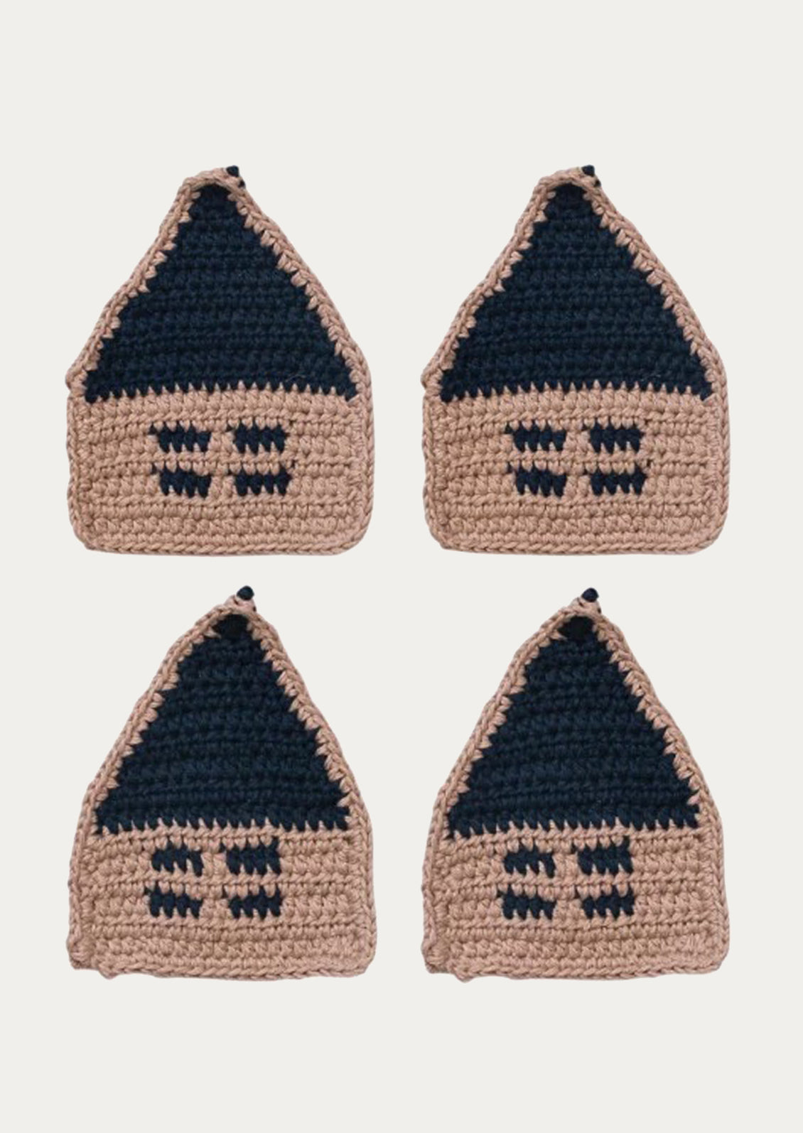 House Crocheted Coaster Set