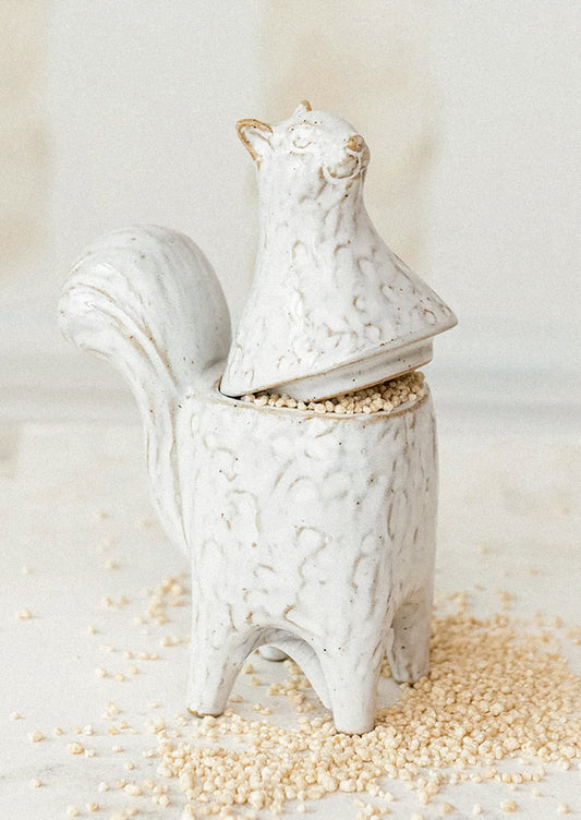 Squirrely Ceramic Jar